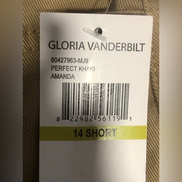 NWT WOMENS GLORIA VANDERBILT AMANDA SLIMMING TAUPE PANTS SIZE 14 SHORT! - Picture 6 of 8
